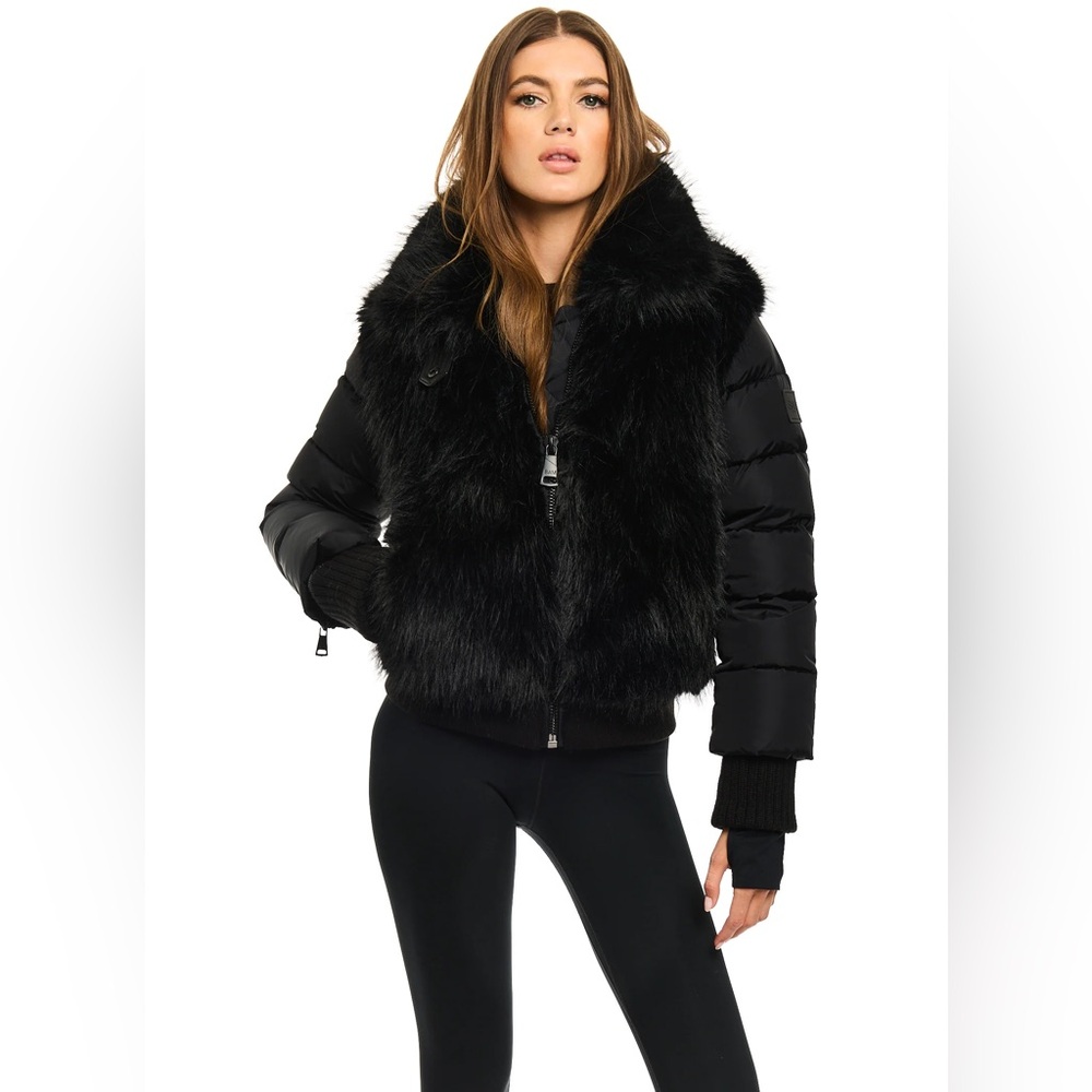 SAM. NYC Faux Fox Carlie Jacket Small BNWT - Picture 3 of 10